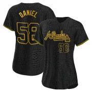 Black Authentic Davis Daniel Women's Atlanta Snake Skin City Jersey