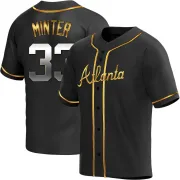 Black Golden Replica A.J. Minter Youth Atlanta Alternate Jersey