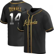 Black Golden Replica Adam Duvall Youth Atlanta Alternate Jersey