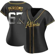 Black Golden Replica Angel Perdomo Women's Atlanta Alternate Jersey