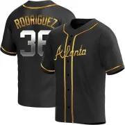 Black Golden Replica Carlos Rodriguez Men's Atlanta Alternate Jersey