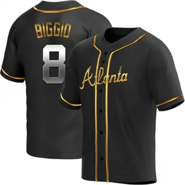 Black Golden Replica Cavan Biggio Youth Atlanta Alternate Jersey