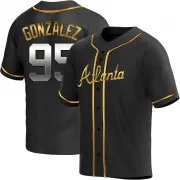 Black Golden Replica Domingo Gonzalez Men's Atlanta Alternate Jersey