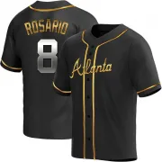 Black Golden Replica Eddie Rosario Youth Atlanta Alternate Jersey