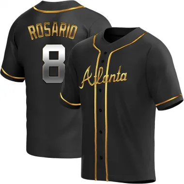 Black Golden Replica Eddie Rosario Youth Atlanta Alternate Jersey