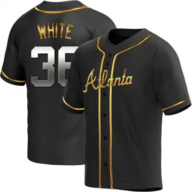 Black Golden Replica Eli White Youth Atlanta Alternate Jersey