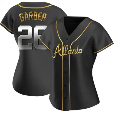 Black Golden Replica Gene Garber Women's Atlanta Alternate Jersey