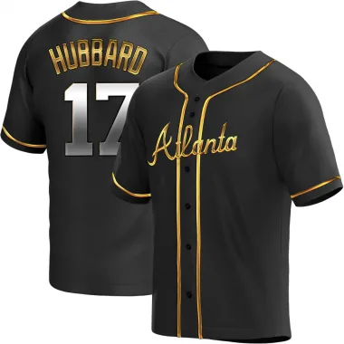 Black Golden Replica Glenn Hubbard Youth Atlanta Alternate Jersey