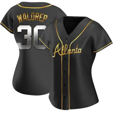 Black Golden Replica Hurston Waldrep Women's Atlanta Alternate Jersey