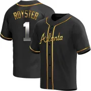 Black Golden Replica Jerry Royster Men's Atlanta Alternate Jersey