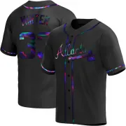 Black Holographic Replica A.J. Minter Men's Atlanta Alternate Jersey