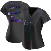 Black Holographic Replica A.J. Minter Women's Atlanta Alternate Jersey