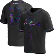 Black Holographic Replica Adam Duvall Men's Atlanta Alternate Jersey