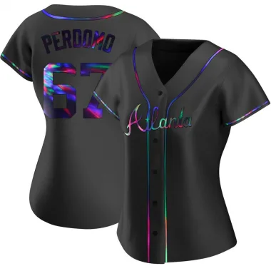 Black Holographic Replica Angel Perdomo Women's Atlanta Alternate Jersey