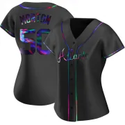 Black Holographic Replica Charlie Morton Women's Atlanta Alternate Jersey