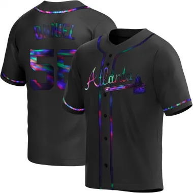 Black Holographic Replica Davis Daniel Men's Atlanta Alternate Jersey