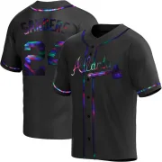 Black Holographic Replica Deion Sanders Men's Atlanta Alternate Jersey