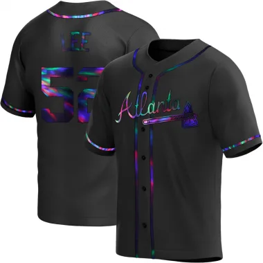 Black Holographic Replica Dylan Lee Men's Atlanta Alternate Jersey