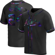 Black Holographic Replica Jarred Kelenic Youth Atlanta Alternate Jersey