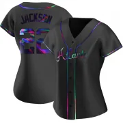 Black Holographic Replica Luke Jackson Women's Atlanta Alternate Jersey