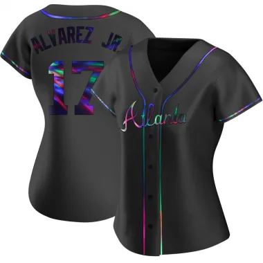 Black Holographic Replica Nacho Alvarez Jr. Women's Atlanta Alternate Jersey