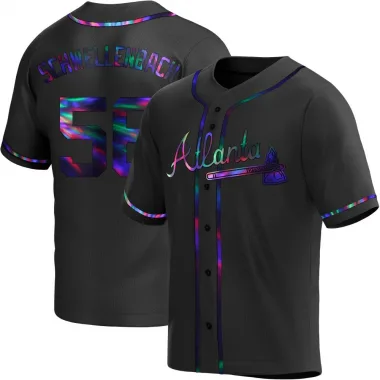 Black Holographic Replica Spencer Schwellenbach Youth Atlanta Alternate Jersey