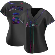 Black Holographic Replica Tony Larussa Women's Atlanta Alternate Jersey