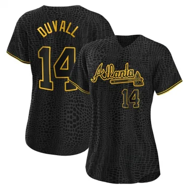 Black Replica Adam Duvall Women's Atlanta Snake Skin City Jersey