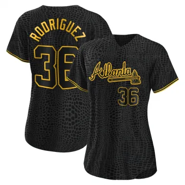 Black Replica Carlos Rodriguez Women's Atlanta Snake Skin City Jersey