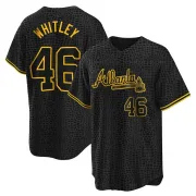 Black Replica Chase Whitley Men's Atlanta Snake Skin City Jersey