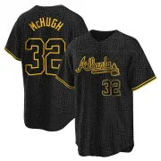 Black Replica Collin McHugh Men's Atlanta Snake Skin City Jersey