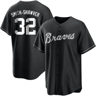 Black/White Replica AJ Smith-Shawver Youth Atlanta Jersey