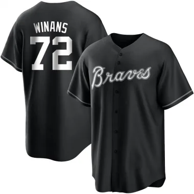 Black/White Replica Allan Winans Youth Atlanta Jersey