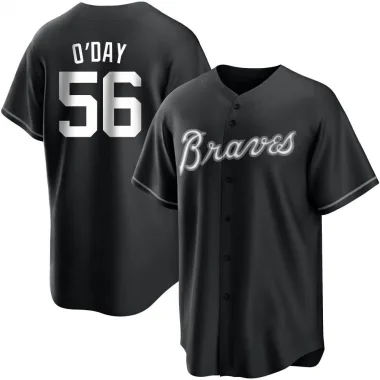 Black/White Replica Darren O'Day Youth Atlanta Jersey