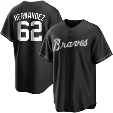 Black/White Replica Daysbel Hernandez Youth Atlanta Jersey