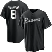 Black/White Replica Eddie Rosario Men's Atlanta Jersey