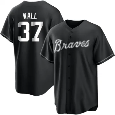 Black/White Replica Forrest Wall Men's Atlanta Jersey