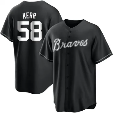 Black/White Replica Ray Kerr Youth Atlanta Jersey