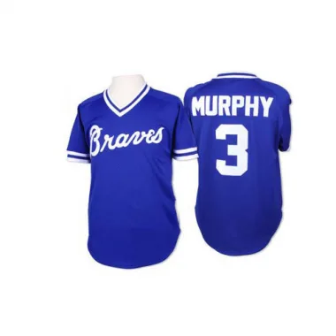 Blue Replica Dale Murphy Men's Atlanta Throwback Jersey