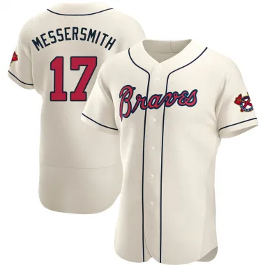 Cream Authentic Andy Messersmith Men's Atlanta Alternate Jersey