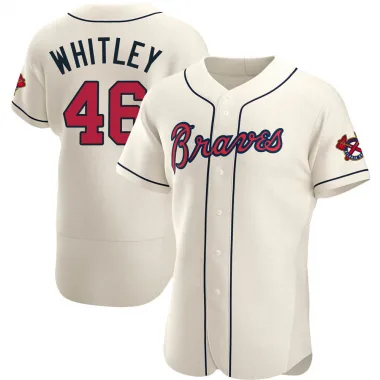 Cream Authentic Chase Whitley Men's Atlanta Alternate Jersey