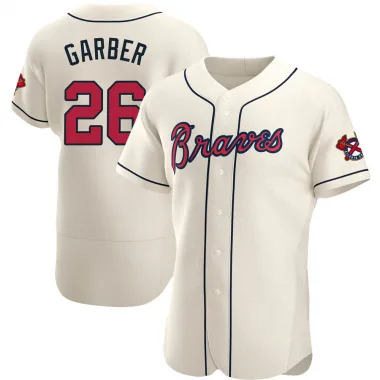 Cream Authentic Gene Garber Men's Atlanta Alternate Jersey