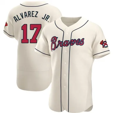 Cream Authentic Nacho Alvarez Jr. Men's Atlanta Alternate Jersey