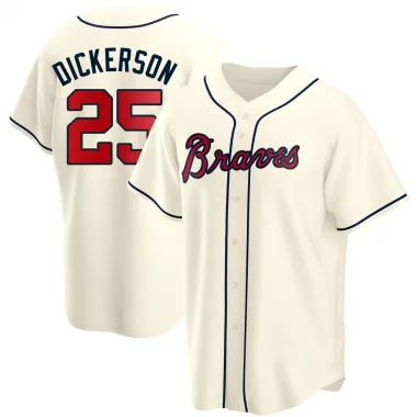 Cream Replica Alex Dickerson Men's Atlanta Alternate Jersey