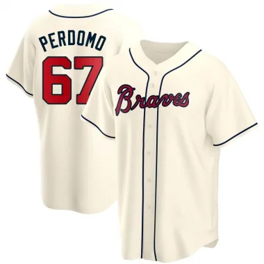 Cream Replica Angel Perdomo Youth Atlanta Alternate Jersey