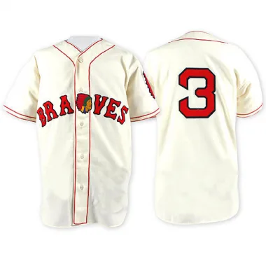 Cream Replica Babe Ruth Men's Atlanta Throwback Jersey