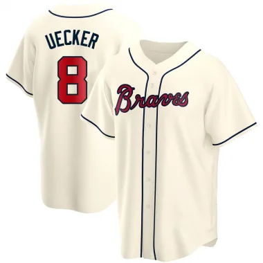 Cream Replica Bob Uecker Youth Atlanta Alternate Jersey