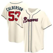 Cream Replica Charlie Culberson Youth Atlanta Alternate Jersey