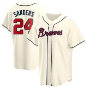 Cream Replica Deion Sanders Youth Atlanta Alternate Jersey