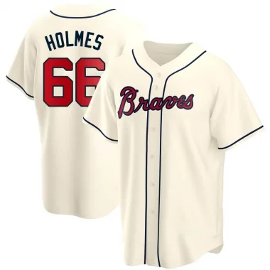 Cream Replica Grant Holmes Men's Atlanta Alternate Jersey